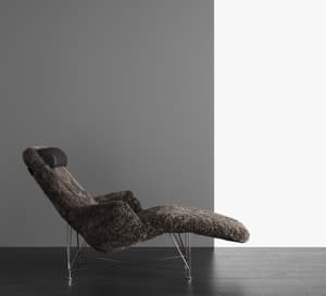 Superspindel krom fårskinn sahara